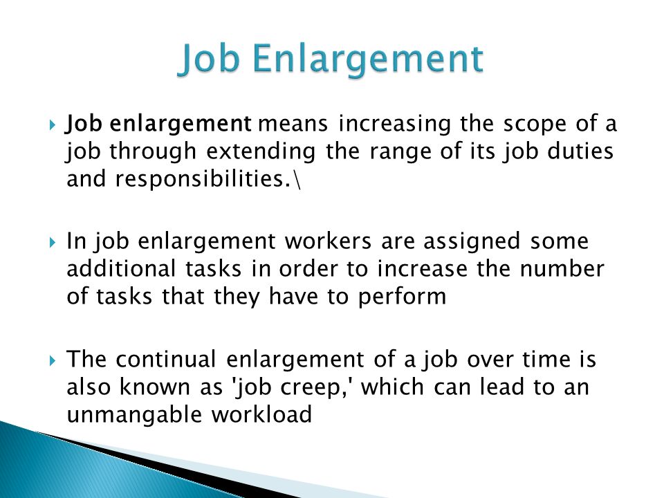 job enlargement